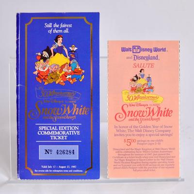 Disney Accents | 50th Anniversary Disney Snow White Commemorative Coin Ticket | Color: White | Size: Os
