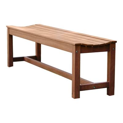 Outdoor Interiors 55" 3-Person Backless Eucalyptus Bench