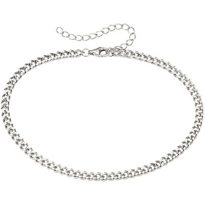 Fußkette "Schmuck Geschenk Silber 925 Panzerfusskettechen", silber (silberfarben), ANISTON JEWELRY & WATCHES, Fußkettchen, Silber 925 (Sterlingsilber) Image