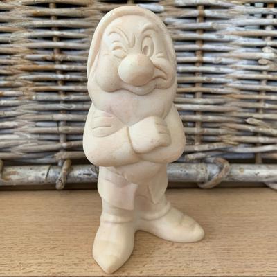 Disney Other | Vintage Happy One Of The Disney Seven Dwarfs Figurine | Color: Tan | Size: @6” Tall