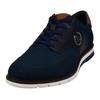Slip-On Sneaker BUGATTI, Herren, Gr. 46, blau (navy, cognac), Textil, Lederimitat, sportlich, Schuhe, mit elastischen Gummizügen