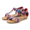 Sandale LASCANA "Sommerschuh, Pantolette, offener Schuh, Sandalette", Damen, Gr. 35, bunt (pink, lila, blau), Obermaterial: 100% Textilmaterial. Futter: 100% Textilmaterial. Decksohle: 100% Lederimitat. Laufsohle: 100% Synthetik, mehrfarbig, leicht...