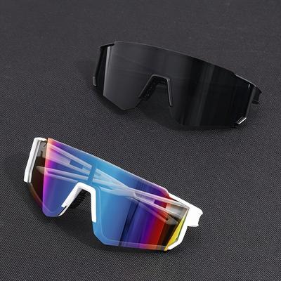 TEMU 2pcs Men Wrap-around Mirrored Reflective Classic Glasses For Daily Life Clothing Accessories Image