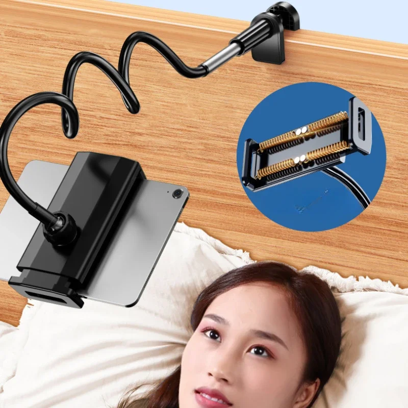 Tablet-Halterung für Bett iPad Stand 360° ° Rotierender Bett-Tablet-Halterungsständer mit 90 cm Metallarm für 4,7 bis 12,9 Zoll Telefon-Tablet-Halter Image