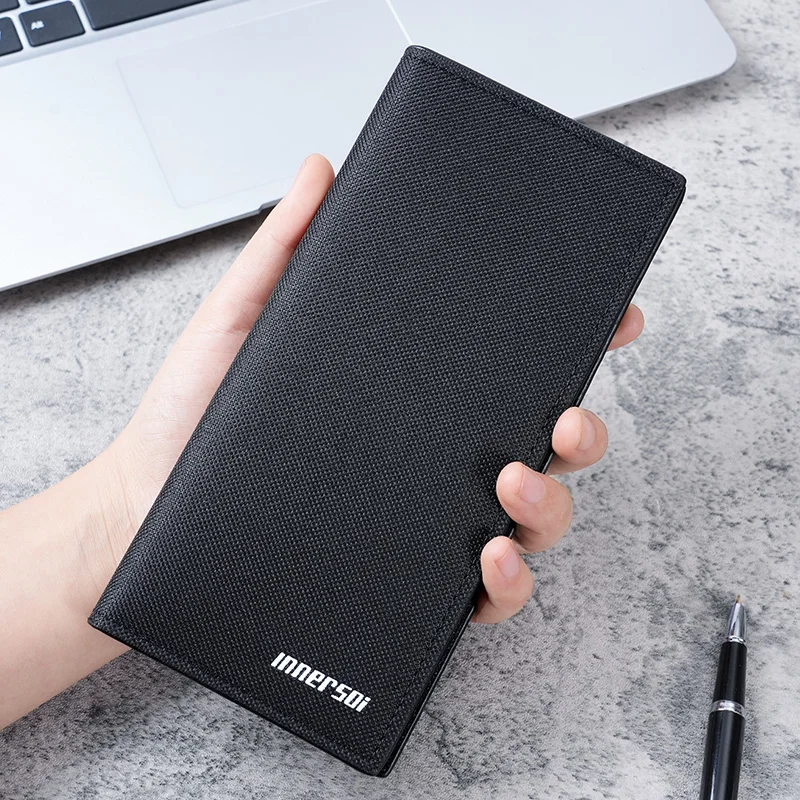 Brieftasche männer lange ultradünne Koreanische jugend personalisierte brieftasche studenten einfache jugend brieftasche schnalle. Image