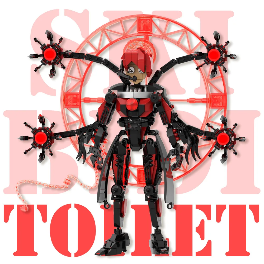 MOC Toilette Mann VS Monitor Mann Astronomische Herzogin Skibidi Toilette Spielzeug Baustein Rüstung Cybertron Ziegel Hobby Sammlung Image