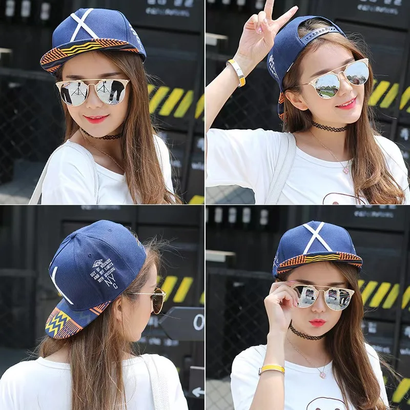 Trend ige Street Hip Hop Hut Persönlichkeit Mode Herren und Damen bestickte Enten zunge Sonnenblende Image