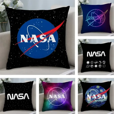 N-NASA S-Space Aviation Kissenbezug, kurzes Plüsch-Sofa, dekoratives Geschenk, Zuhause, Image