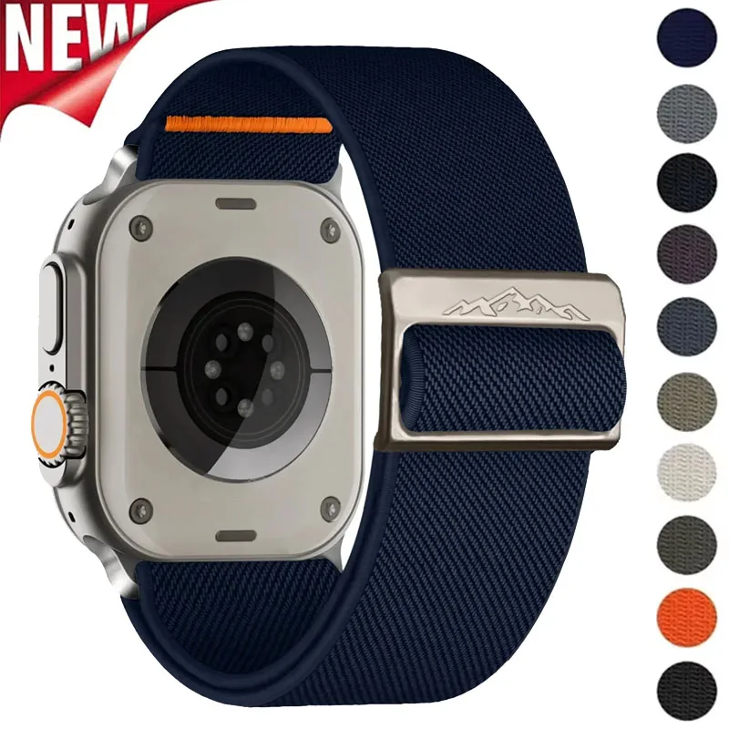 Armband für Apple Watch Band 46 mm 45 44 Ultra 49 mm 40 mm 42 mm 41 38 mm 40 44 mm breites Nylon Iwatch Serie 10 9 Se 8 2 Correa Armband Image