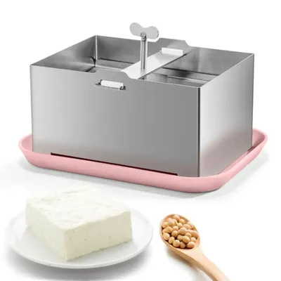 304 Stainless Steel To Fu Press Mould with Drain Hole Adjustable Soybean Curd Maker DIY Rust-proof