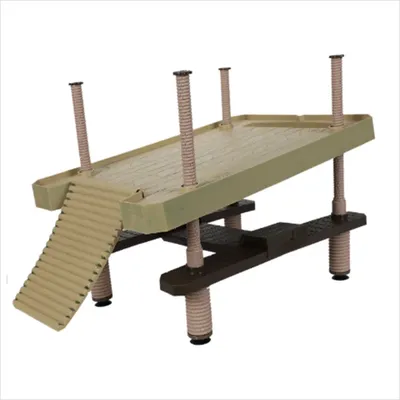 Reptile Large Turtle Square Pier Platform With Ramp Ladder Basking Floating Plastic Durable High