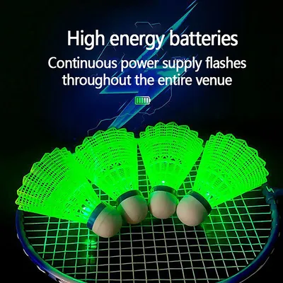 LED Colorful Lighting Balls Sports Training In/Outdoor Game Badminton Ball Glowing Light Up Plastic