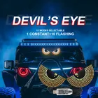 2 pezzi LED per auto occhio del diavolo spia posteriore luce decorativa occhio del diavolo atmosfera luce decorazione accessori 5V USB multi-modale