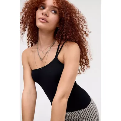 UO Zoe One Shoulder Seamless Top - Black L at Urban Outfitters