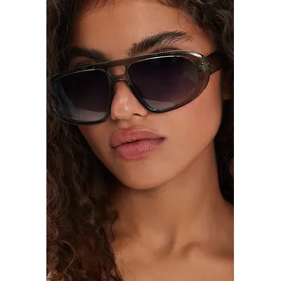 Ricardo Aviator Sunglasses at Free People in Chambray With Chambray Lens