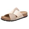 Pantolette ROHDE "SOAVE", Damen, Gr. 40, gold (goldfarben, hellbeige), Veloursleder, Leder, klassisch, Schuhe, Sommerschuh, Hausschuh, Schlappen, Strandschuh mit Softfußbett