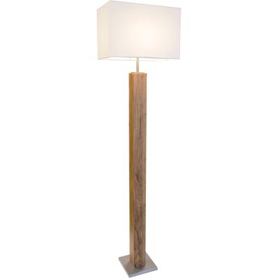 NOWA Stehlampe "GUMP", braun (holzoptik hell), Lampen, Stehleuchte, Eiche, Textil, Schlafzimmer, Wohnzimmer, Flur Image