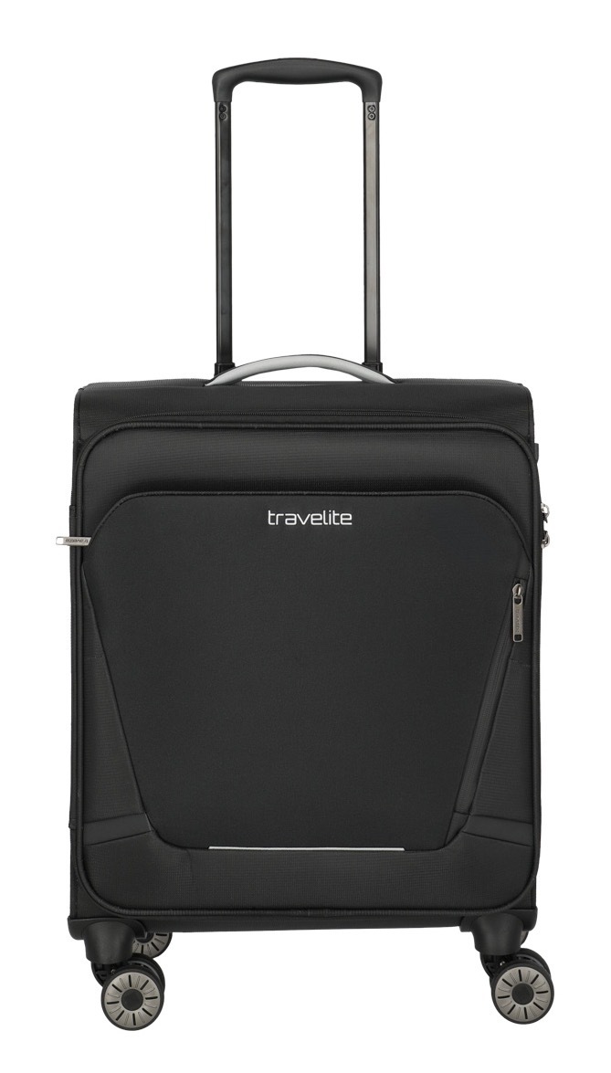 Handgepäck-Trolley TRAVELITE "JETPACK Max 4 Cabin, konzip. für Lufthansa, Austrian Airlines & Swiss", Gr. B/H/T: 40cm x 55cm x 23cm 41 l, schwarz, Polyester, unifarben mit Farbeinsätzen, Koffer, Weichgepäck-Koffer Handgepäck für die meisten gängigen... Image