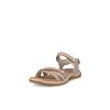 Trekkingsandale ECCO "ECCO OFFROAD ROAM W", Damen, Gr. 37, grau (taupe), Leder, sportlich, Schuhe, Outdoorschuh, Sommerschuh, Freizeitsandale, mit Klettverschlüssen