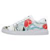 Sneaker DOGO "Ace Low-Top Sneaker Hartley's Flower Damen Sneaker", Damen, Gr. 37, Normalschaft, weiß, Lederimitat, casual, Schuhe, Handgefertigt