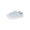 Plateausneaker TOMMY HILFIGER "VULC CANVAS LACE UP SNEAKER", Damen, Gr. 39, blau (hellblau), Baumwolle, sportlich, Schuhe, Freizeitschuh, Halbschuh, Schnürschuh, in schmaler Form