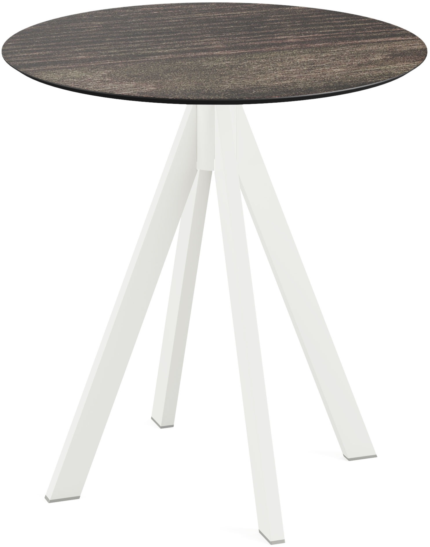 Klapptisch ESSENTIALS "Infinity", weiß (weiß, riverwashed wood, weiß), B:70cm H:73,2cm T:70cm, Stahl/HPL Tischplatte, Tische, in verschiedenen Ausführungen