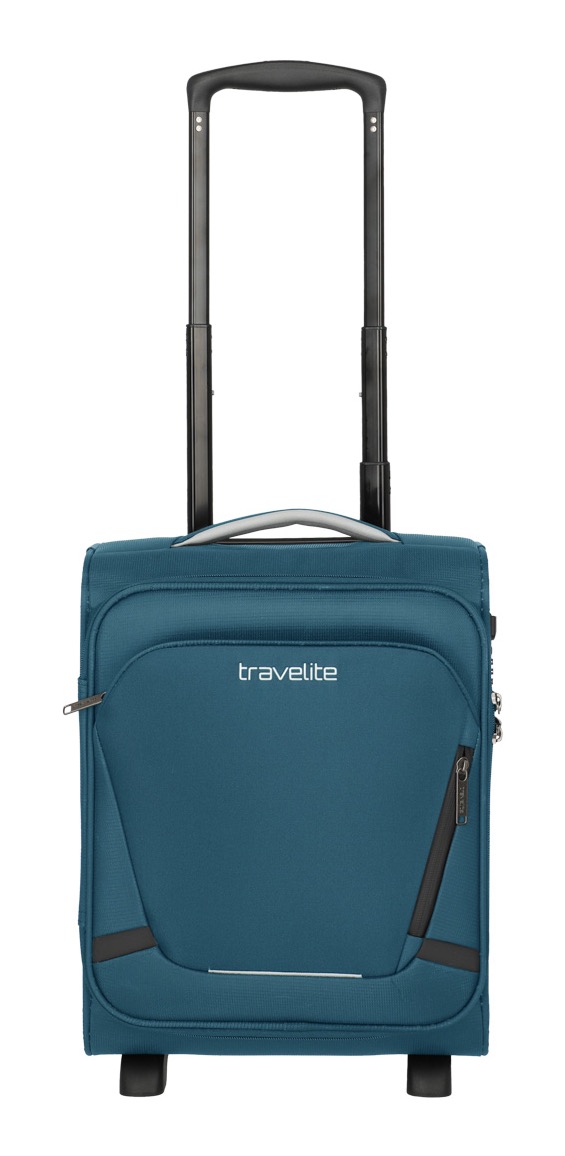 Handgepäck-Trolley TRAVELITE "JETPACK Easy 2 Cabin, konzipiert für EasyJet, Vueling & Wizz", Gr. B/H/T: 30 x 40 x 20 21, blau (petrol), Polyester, unifarben mit Farbeinsätzen, Koffer, Weichgepäck-Koffer Handgepäck für die meisten gängigen Airlines Image