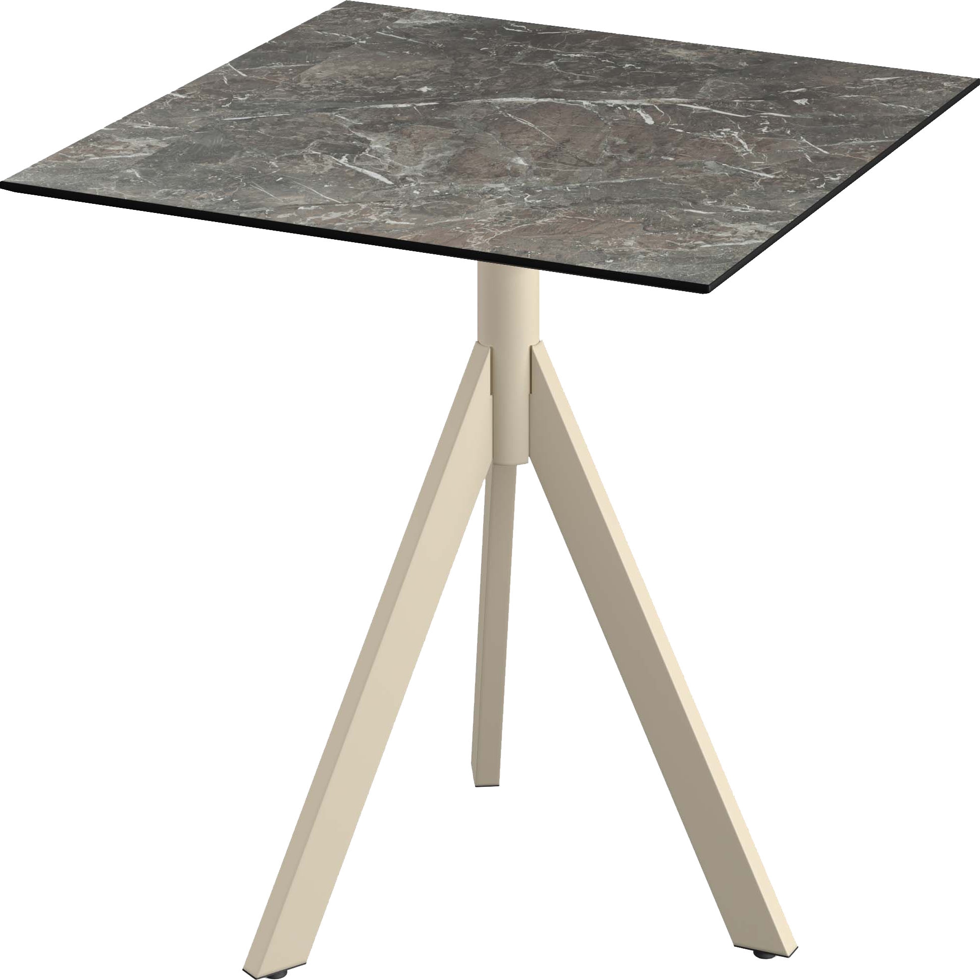 Klapptisch SOLD OUT "Infinity", beige (sand, galaxy marble, sandfarben), B:70cm H:74cm T:70cm, Pulverbeschichteter Stahl + HPL Tischplatte, Tische, in verschiedenen Ausführungen