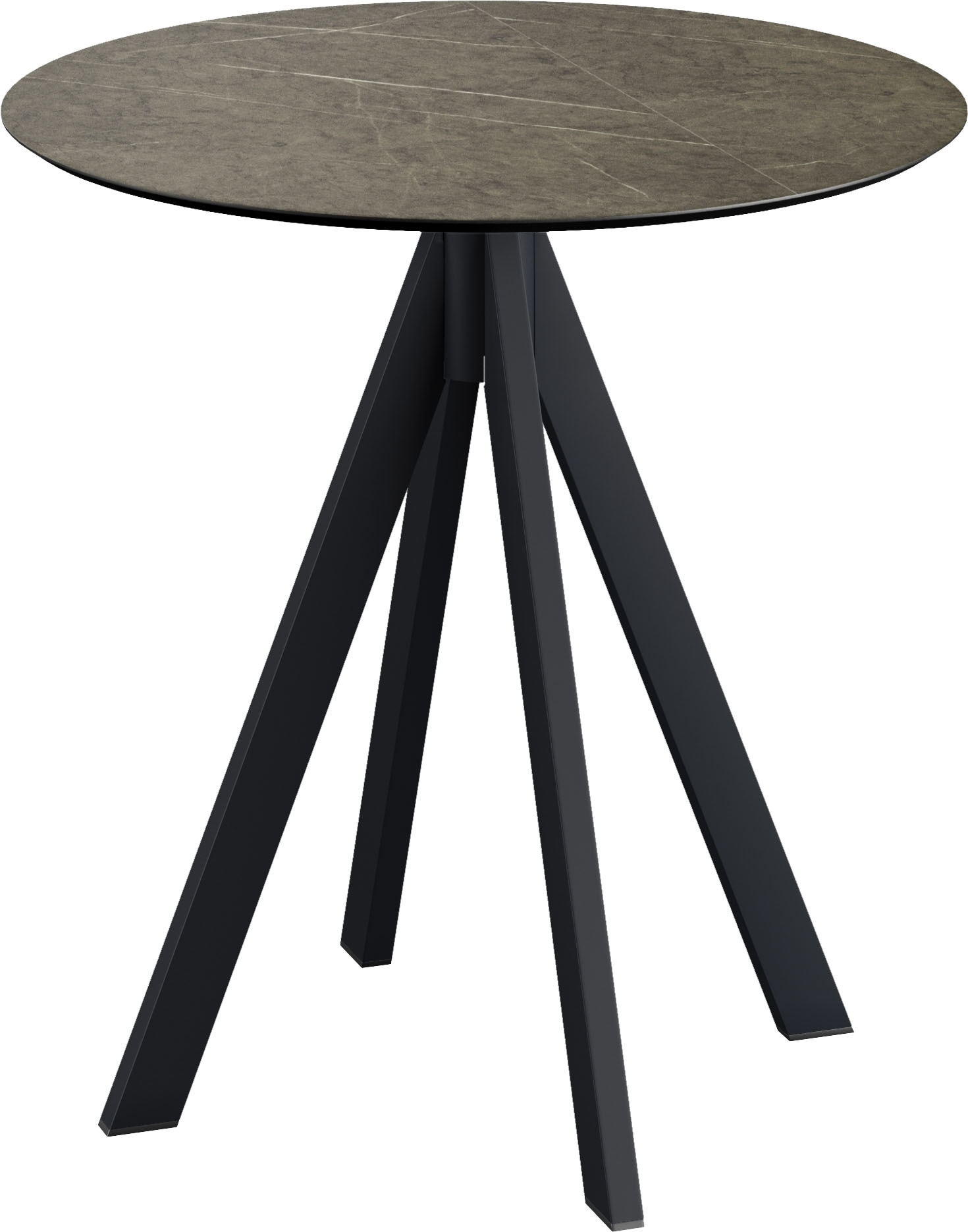 Klapptisch ESSENTIALS "Infinity", schwarz (schwarz, midnight marble, schwarz), B:70cm H:73,2cm T:70cm, Stahl/HPL Tischplatte, Tische, in verschiedenen Ausführungen