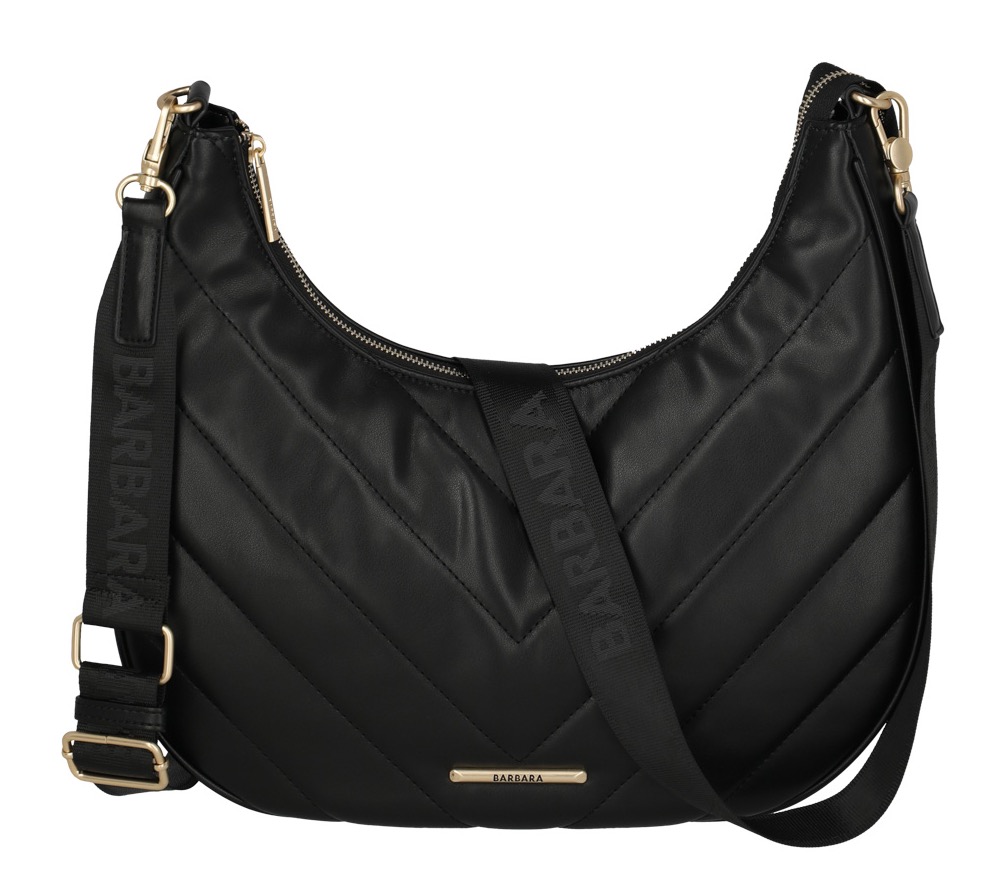 Hobo TRAVELITE "BARBARA & travelite BARBARA COZY", Damen, Gr. B/H/T: 35cm x 32cm x 9cm, schwarz, Polyurethan (PU), unifarben, Taschen Hobo, Handtasche Umhängetasche