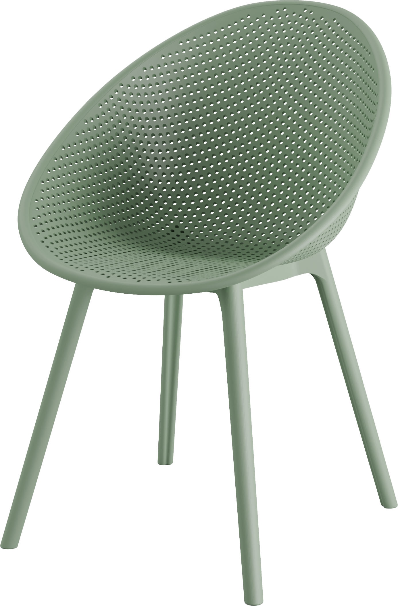 Gartenstuhl BEST "Qosy", grün, B:59cm H:83cm T:59cm, Polypropylen, Stühle, Schalenstuhl
