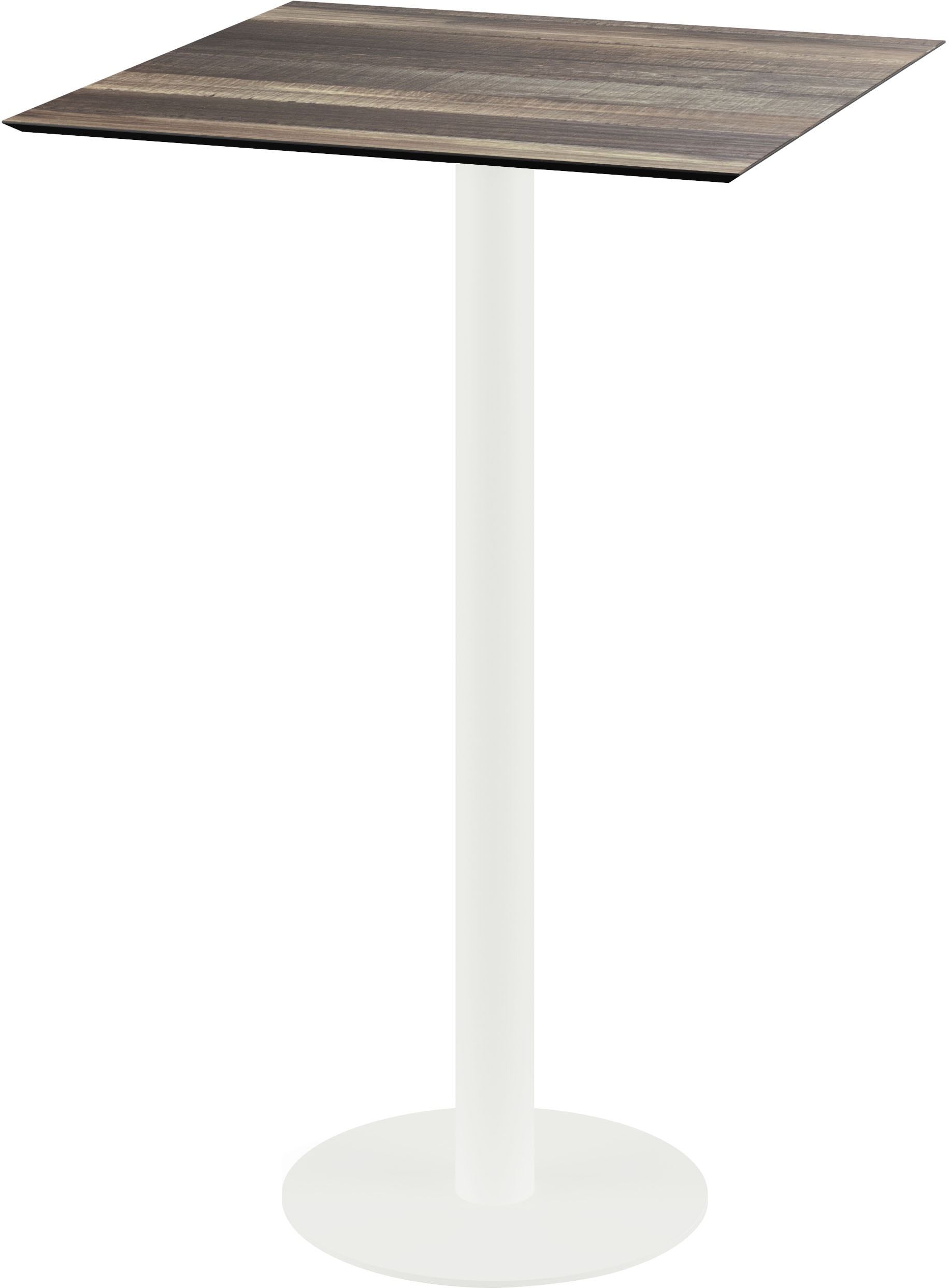 Klapptisch ESSENTIALS "Urban", weiß (weiß, tropical wood, weiß), B:70cm H:109,2cm T:70cm, Pulverbeschichteter Stahl, Tische, in verschiedenen Ausführungen