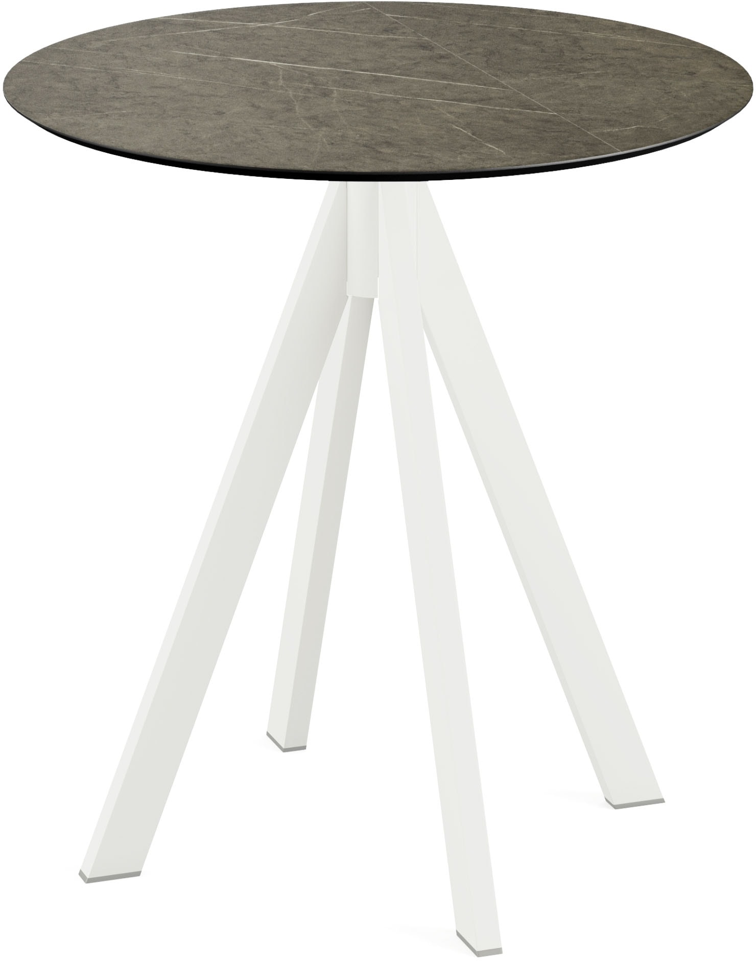 Klapptisch ESSENTIALS "Infinity", weiß (weiß, midnight marble, weiß), B:70cm H:73,2cm T:70cm, Stahl/HPL Tischplatte, Tische, in verschiedenen Ausführungen
