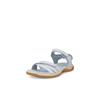 Trekkingsandale ECCO "ECCO OFFROAD ROAM W", Damen, Gr. 37, blau (hellblau), Leder, sportlich, Schuhe, Outdoorschuh, Sommerschuh, Freizeitsandale, mit Klettverschlüssen