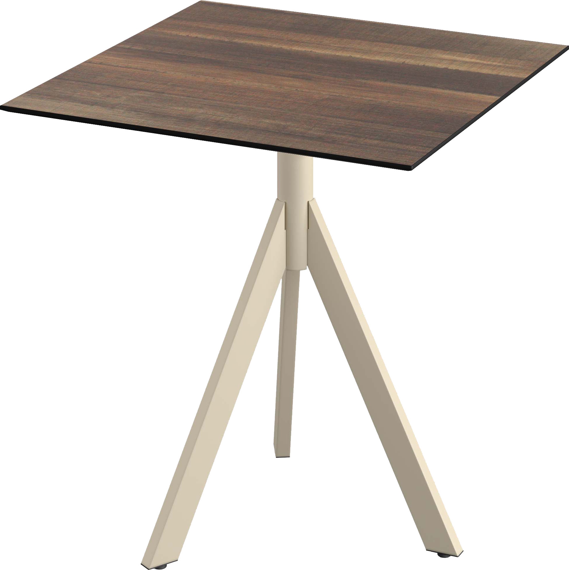 Klapptisch SOLD OUT "Infinity", beige (sand, tropical wood, sandfarben), B:70cm H:74cm T:70cm, Pulverbeschichteter Stahl + HPL Tischplatte, Tische, in verschiedenen Ausführungen