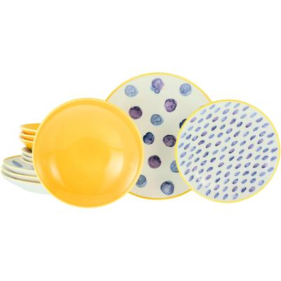 Teller-Set CREATABLE "Maisie Bunt, Tellerset 12-tlg", bunt, 12 tlg., Steinzeug, Geschirr-Sets, Dots, Polka Dots, Konfetti, Punkte Image