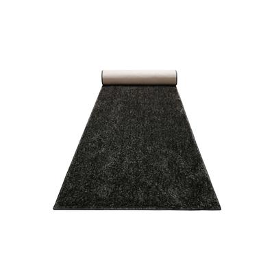 Teppich HOMIE LIVING "Flavio", grau (anthrazit grau), B:133cm H:30mm L:200cm, Polypropylen, Teppiche, Hochflor, gewebt, weich, uni, Wohnzimmer, Schlafzimmer, waschbar Image