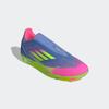 Fußballschuh ADIDAS PERFORMANCE "F50 LEAGUE LACELESS FG/MG", Gr. 43, blau fusion, lucid lemon, lucid pink, Synthetik, Textil, sportlich, Schuhe