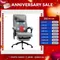 Vinsetto Fabric Vibration Massage Office Chair with Heat, Head Pillow, Grey