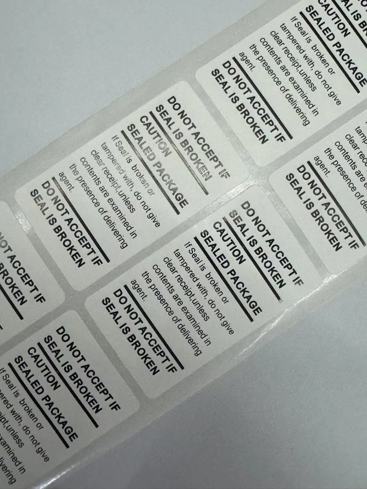 Weiß 100 teile/los charge universal handy versiegelt etikett aufkleber 52 mmx30mm Image