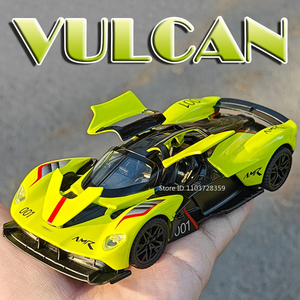 1:32 Valkyrie Spielzeugauto Miniatur-Sportwagen Legierung Druckguss Supercar Sound Licht Zurückziehen Türen Geöffnete Fahrzeugmodelle Jungen Geschenke Image