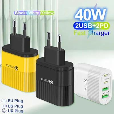 40 W USB Ladegerät 4 Ports Quick Charge QC3.0 Handy Ladegerät Adapter Für EU/Us-stecker iPhone Image