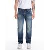 Straight-Jeans REPLAY "DERYCK", Herren, Gr. 31, Länge 32, blau (dunkelblau), Denim/Jeans, Obermaterial: 100% Baumwolle, casual, straight fit, Jeans