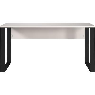 Schreibtisch GERMANIA "GW-Rovigo", beige (kaschmir, schwarz, schwarz, kaschmir), B:150cm H:74cm T:60cm, Tische, mit Blende, frei in den Raum stellbar, Breite 150 cm, Made in Germany Image
