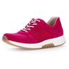 Keilsneaker GABOR ROLLINGSOFT, Damen, Gr. 44, pink (fuchsia), Textil, Ziegenveloursleder, sportlich, Schuhe Sneaker Sneaker low, Freizeitschuh, Halbschuh, Schnürschuh mit OPTIFIT-Wechselfußbett