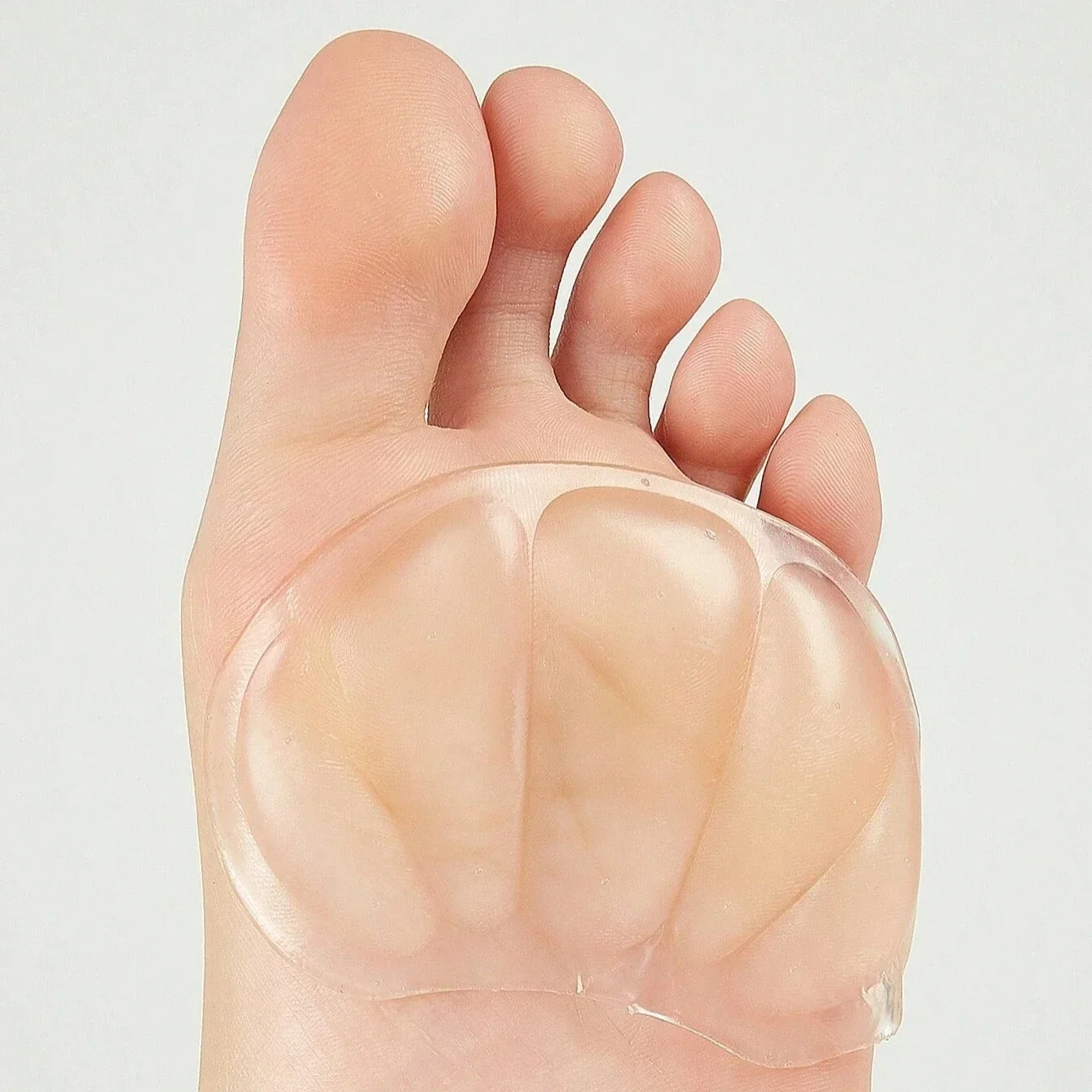 1 Paar transparente Silikon-Fersen- und Vorfußkissenpolster, Unisex, Komfort für High Heels, Turnschuhe, Sommerkleidung (leicht, atmungsaktiv) Image