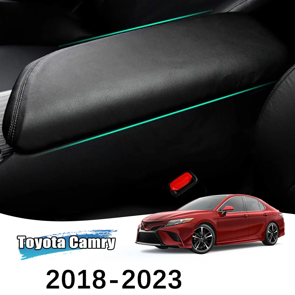 Für Toyota Camry 2018-2023 Zentrale Armlehne Box Schutz PU Leder Pad Abdeckung Innen Dekoration Toyota Zubehör (LHD) Image