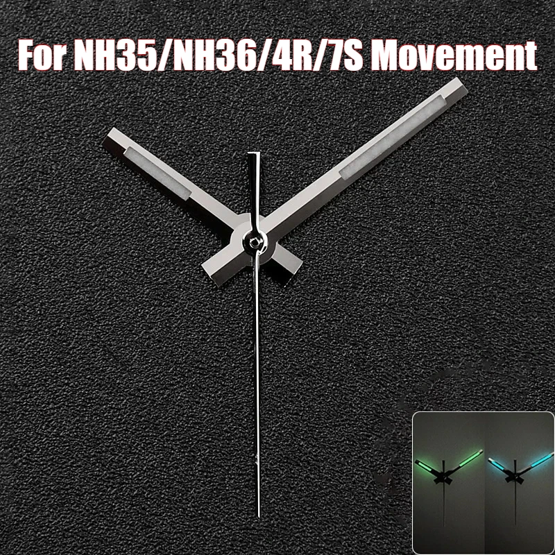 NH35 Zeiger Roségold Silber Gold Uhrenzeiger Eisblau/Blau/Grün Leuchtend für NH35/NH36/4R/7S Uhrwerk Hochwertiger Uhrzeiger Image