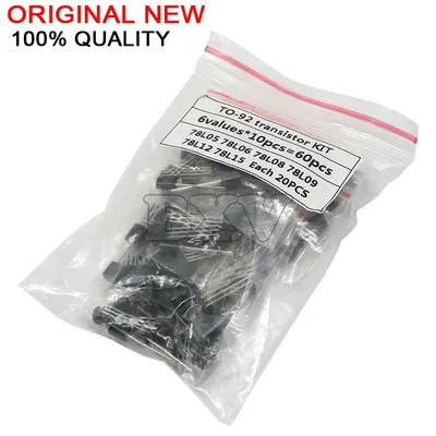 20 stücke * 6 Werte = 120 stücke 78 l05 78 l06 78 l08 78 l09 78 l12 78 l15 bis 92 Transistor-Kit 78l Image