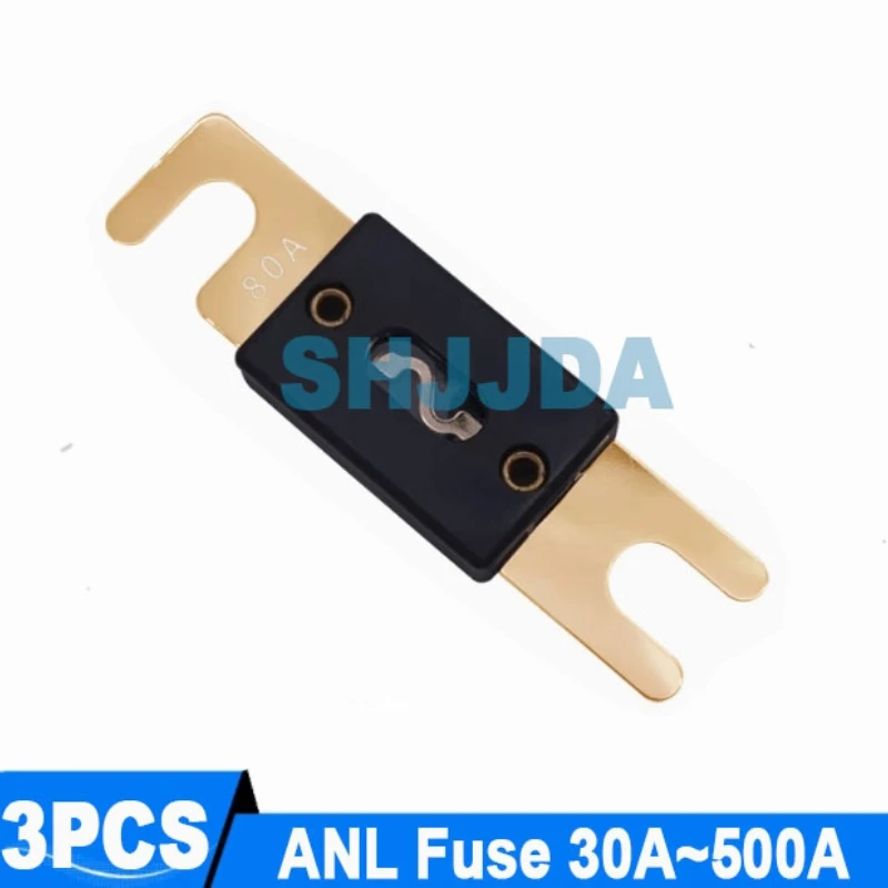 3Pcs ANL Sicherung Bolzen Auto Sicherung 30A 40A 50A 60A 70A 80A 100A 120A 150A 200A 250A 300A 350A 400A 500A ANL Große Gabel Bolzen Auto Sicherung Image
